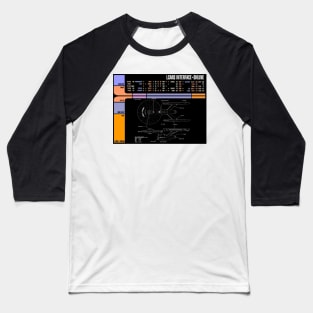 Library Computer Readout Showing TOS Star Ship Baseball T-Shirt